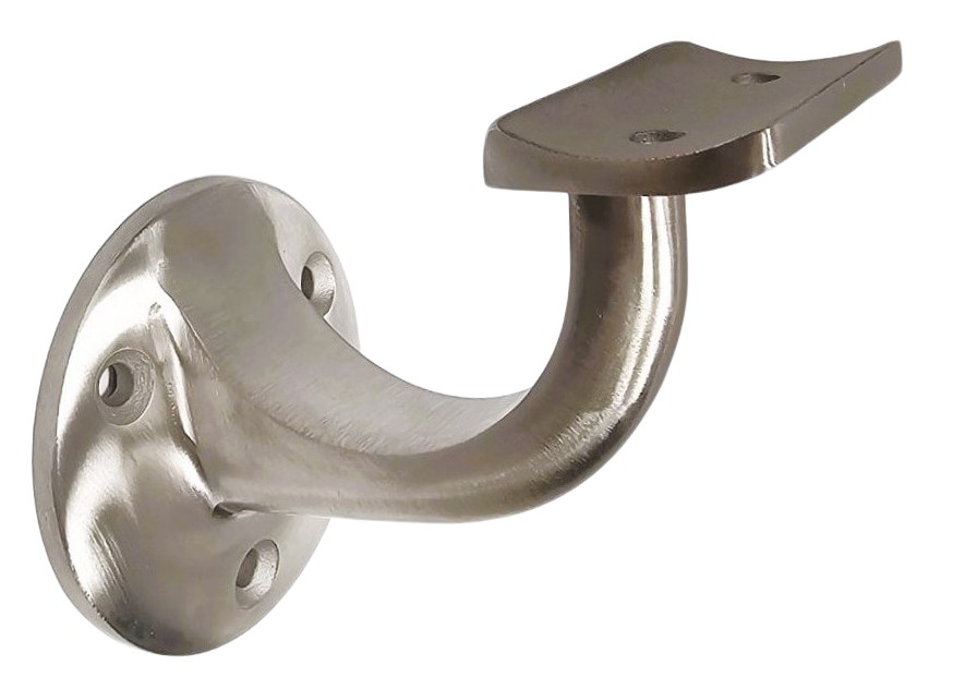 100.0024.96 Handlaufhalter Handlaufträger Edelstahl mattiert mit runde Auflage