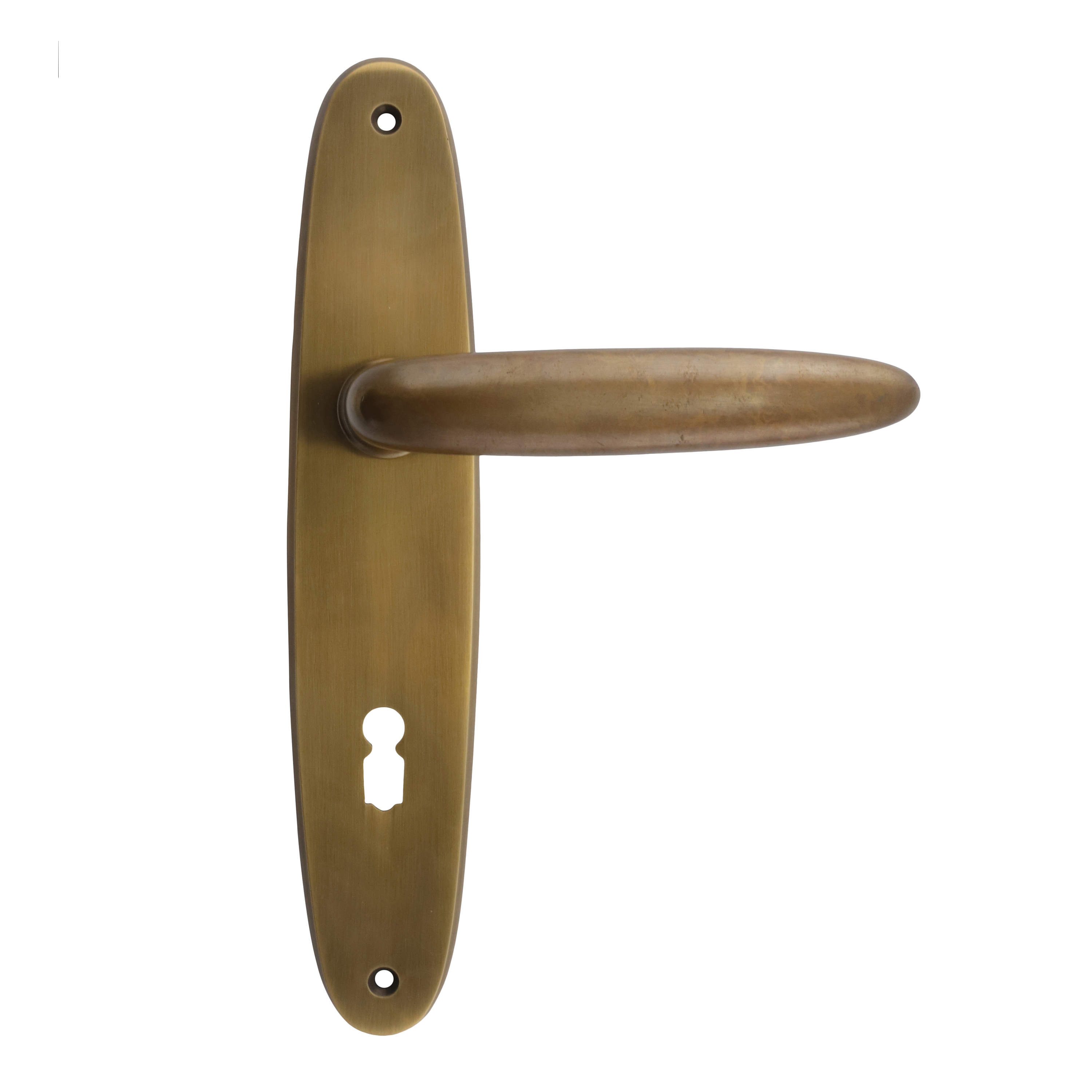 322.0098.45  Türgriffe mit Langschild 20er Jahre Messing patiniert 322.0098.45  Türgriffe mit Langschild 20er Jahre Messing patiniert