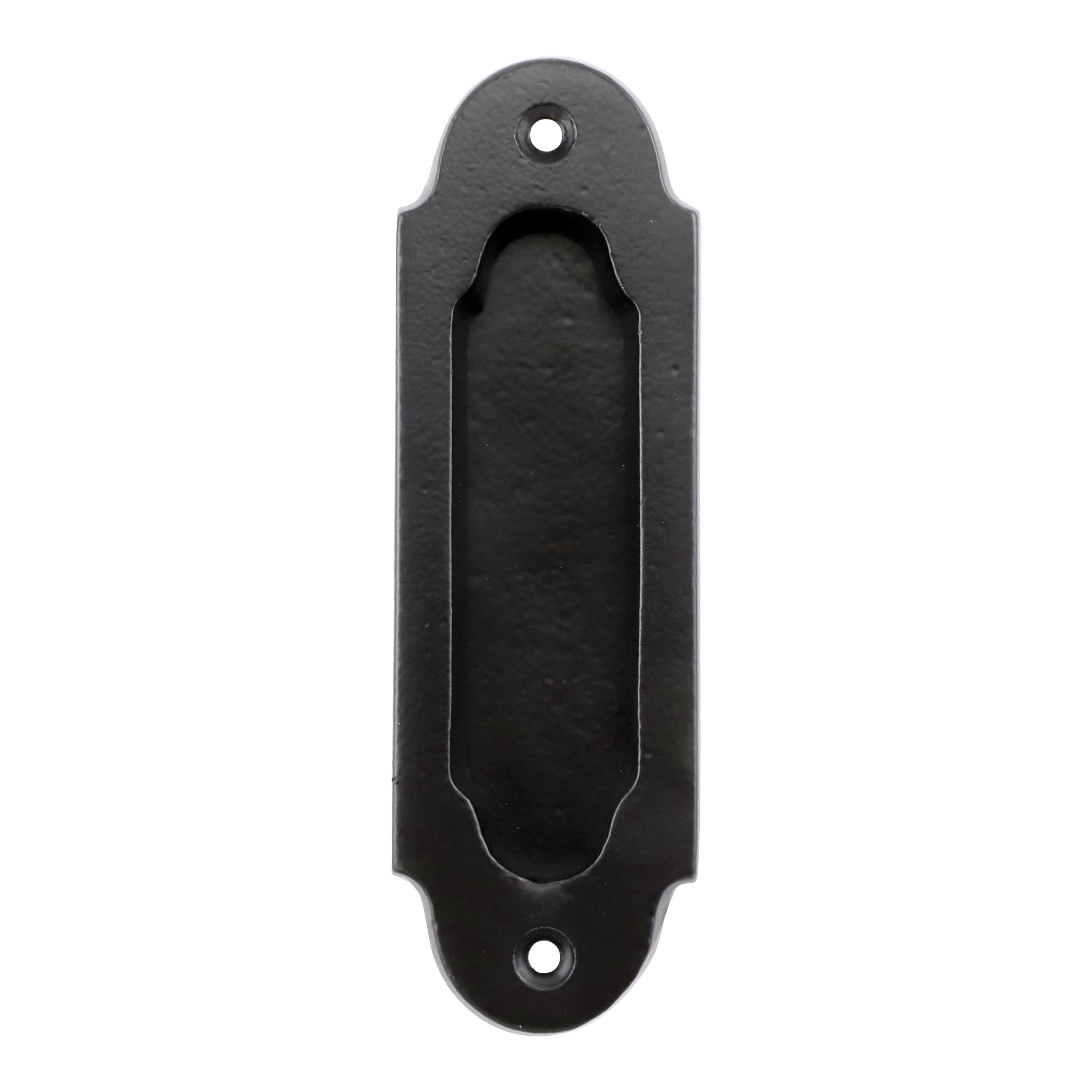 325.0031.07 Schiebetürgriff Griffmuschel Muschelgriff Einlassgriff Jugendstil Messing schwarz