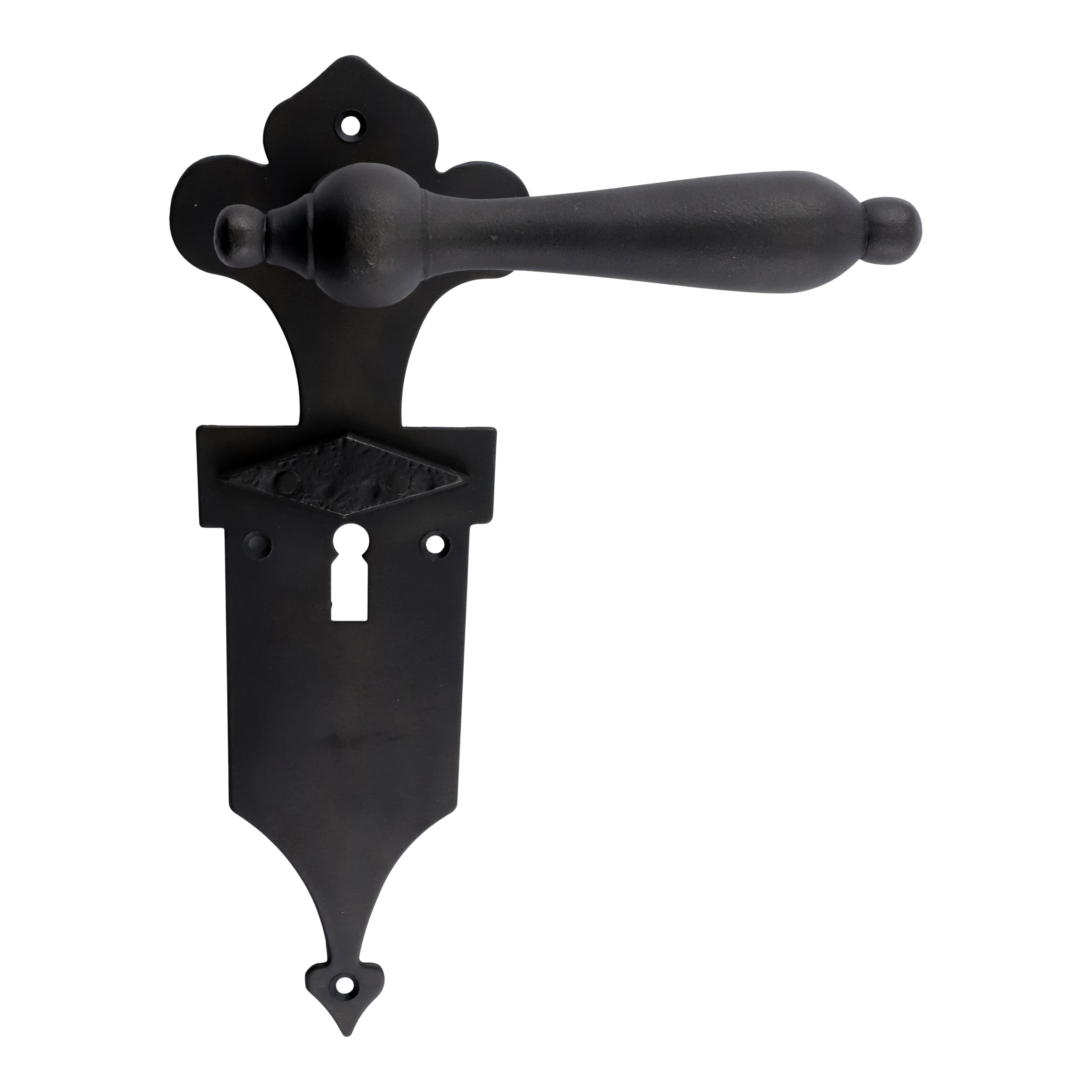 322.0101.70 Türgriffe mit Langschild Klassizismus Eisen schwarz 322.0101.70 Türgriffe mit Langschild Klassizismus Eisen schwarz