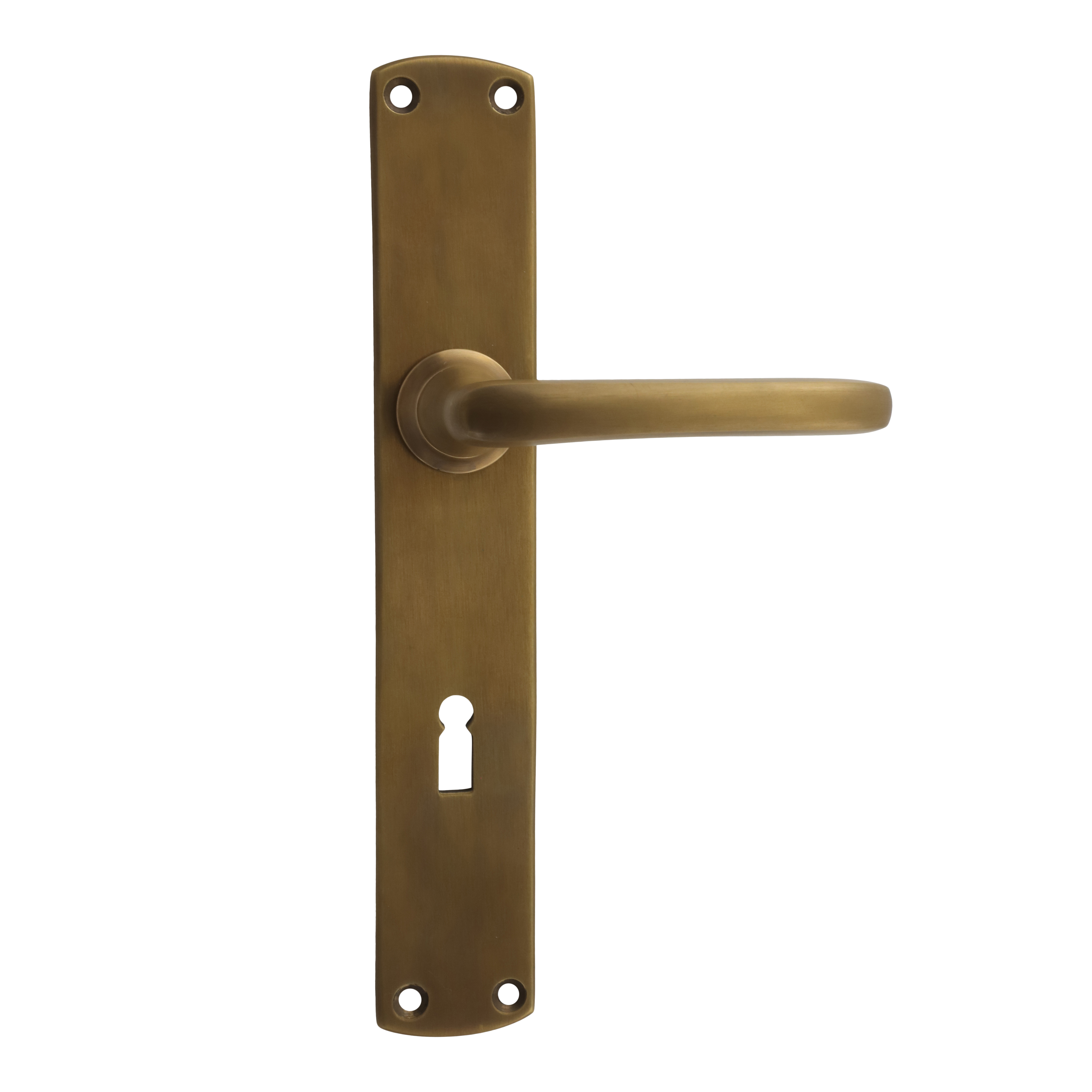 322-0106-45 322.0106.45 Türgriffe mit Langschild 20er Jahre Messing patiniert