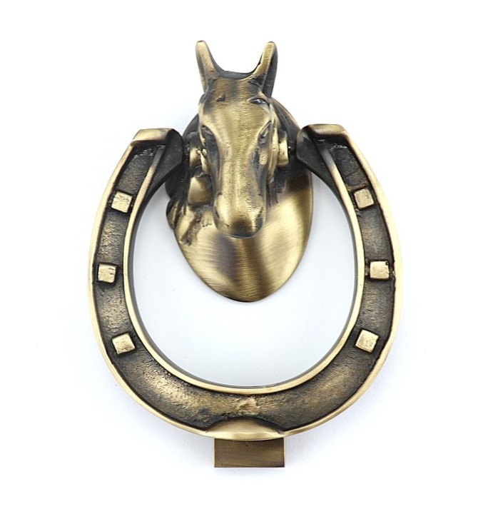 316.0015.45  Haustür Türklopfer Pferdekopf - antiker Klopfer, Türbeschlag